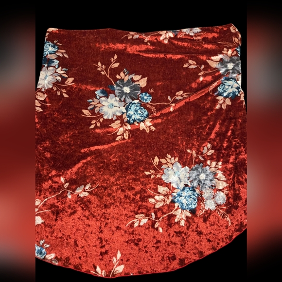 Polly & Esther XL Poncho Like Flutter Sleeves Floral Kimono Tunic Cover Up - Picture 7 of 7